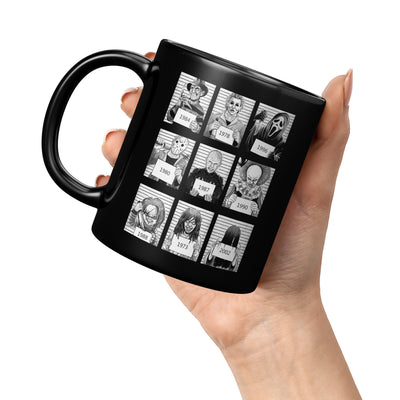 Dream Shirts Horror Killers Mugshots Mug, Freddy Krueger Jason Voorhees Pennywise Pinhead Chucky Mug