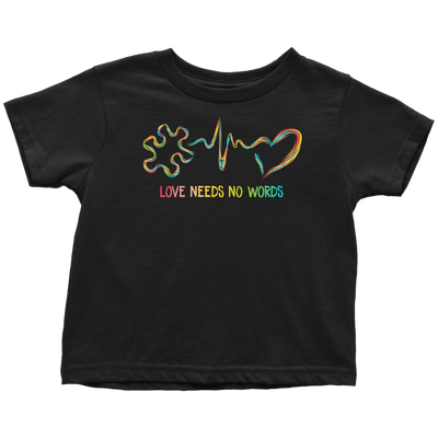 Love-Needs-No-Words-Shirts-autism-shirts-autism-awareness-autism-shirt-for-mom-autism-shirt-teacher-autism-mom-autism-gifts-autism-awareness-shirt- puzzle-pieces-autistic-autistic-children-autism-spectrum-clothing-kid-toddler-t-shirt