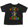 I'm-His-Voice-He-Is-My-Heart-Shirts-autism-shirts-autism-awareness-autism-shirt-for-mom-autism-shirt-teacher-autism-mom-autism-gifts-autism-awareness-shirt- puzzle-pieces-autistic-autistic-children-autism-spectrum-clothing-kid-toddler-t-shirt