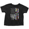 Autism Awareness American Flag Autism Shirt