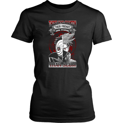 Naruto Shirt, Kakashi Obito Shirt, Those Who Abandon Their Friends Are Worse Than Scum