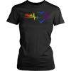 Pride Heartbeat Rainbow Shirt, LGBT Shirt, Nurse Shirt