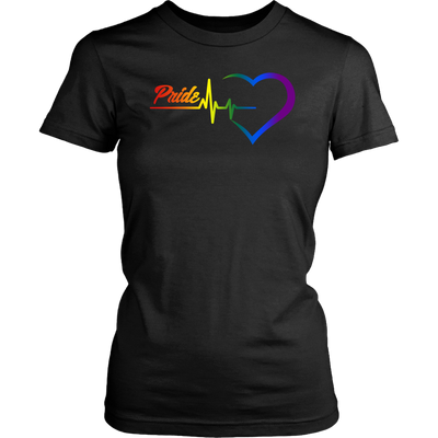 Pride Heartbeat Rainbow Shirt, LGBT Shirt, Nurse Shirt