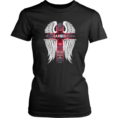 Nurse Shirt, Lord May Be I A RN Angel Wing Shirt