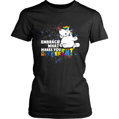 Unicorn-Embrace-What-Makes-You-Different-Shirt-autism-shirts-autism-awareness-autism-shirt-for-mom-autism-shirt-teacher-autism-mom-autism-gifts-autism-awareness-shirt- puzzle-pieces-autistic-autistic-children-autism-spectrum-clothing-women-shirt