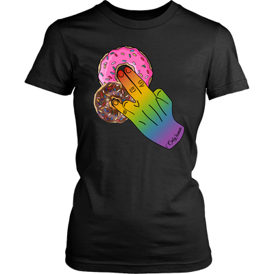 Dunkin-Donuts-Only-Human-Hand-Shirt-LGBT-SHIRTS-gay-pride-shirts-gay-pride-rainbow-lesbian-equality-clothing-women-shirt