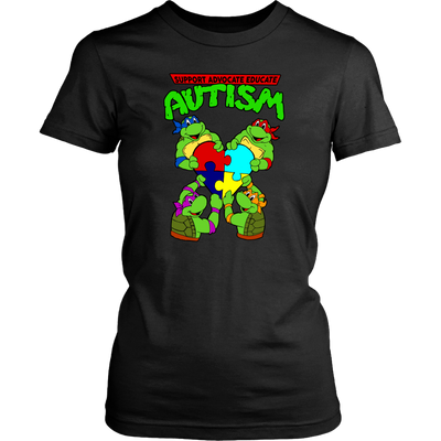 Support Advocate Educate Autism Shirt, Ninja Turtle Shirt, Autism Awareness Shirt