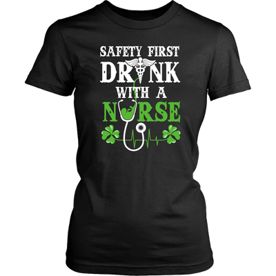 St-Patrick-s-Day-Safety-First-Drink-with-a-Nurse-Shirt-nurse-shirt-nurse-gift-nurse-nurse-appreciation-nurse-shirts-rn-shirt-personalized-nurse-gift-for-nurse-rn-nurse-life-registered-nurse-clothing-women-shirt