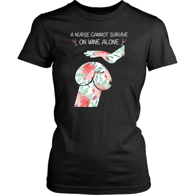 Nurse Dogs Shirt, A Nurse Cannot Survive on Wine Alone Shirt