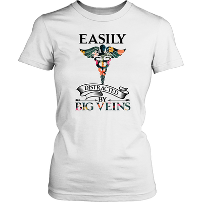 Easily-Distracted-By-Big-Veins-Shirt-nurse-shirt-nurse-gift-nurse-nurse-appreciation-nurse-shirts-rn-shirt-personalized-nurse-gift-for-nurse-rn-nurse-life-registered-nurse-clothing-women-shirt