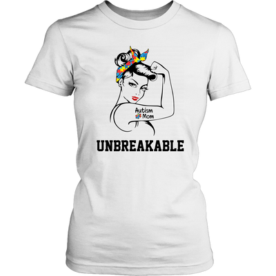 Autism-Mom-Shirt-Unbreakable-Shirt-Rosie-the-Riveter-Shirt-autism-shirts-autism-awareness-autism-shirt-for-mom-autism-shirt-teacher-autism-mom-autism-gifts-autism-awareness-shirt- puzzle-pieces-autistic-autistic-children-autism-spectrum-clothing-women-shirt