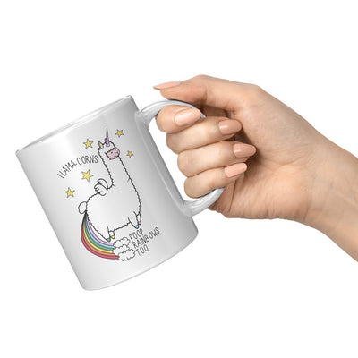 Llama-corns Poop Rainbows Too Mug Cup