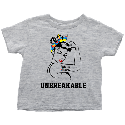 Autism-Mom-Shirt-Unbreakable-Shirt-Rosie-the-Riveter-Shirt-autism-shirts-autism-awareness-autism-shirt-for-mom-autism-shirt-teacher-autism-mom-autism-gifts-autism-awareness-shirt- puzzle-pieces-autistic-autistic-children-autism-spectrum-clothing-toddler-t-shirt