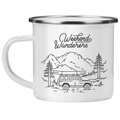 Weekend Wanderers mug, camping mug, outdoor mug