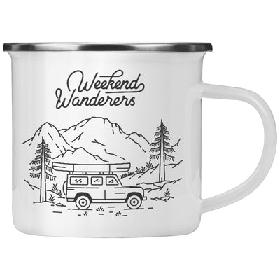 Weekend Wanderers mug, camping mug, outdoor mug