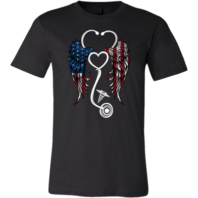 Nurse Angel Wings American Flag, Nurse Shirt