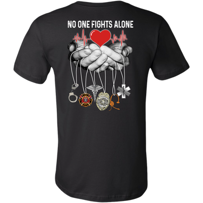 No One Fights Alone Shirt, Nurse Shirt, Back Shirt