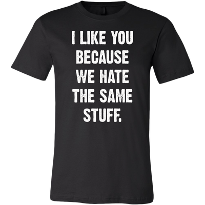I-Like-You-Because-We-Hate-The-Same-Stuff-Shirt-funny-shirt-funny-shirts-sarcasm-shirt-humorous-shirt-novelty-shirt-gift-for-her-gift-for-him-sarcastic-shirt-best-friend-shirt-clothing-men-shirt
