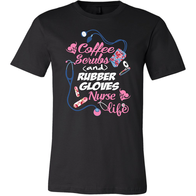 Coffee-Scrubs-and-Rubber-Gloves-Nurse-Life-Shirts-nurse-shirt-nurse-gift-nurse-nurse-appreciation-nurse-shirts-rn-shirt-personalized-nurse-gift-for-nurse-rn-nurse-life-registered-nurse-clothing-men-shirt