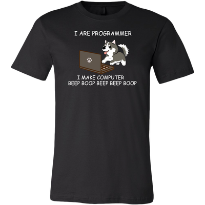 I Are Programmer I Make Computer Beep Funny Cute Dog Shirt