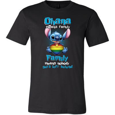 Ohana Means Family Family Means Nobody Gets Left Behind Stitch Shirt 2018, LGBT Gay Lesbian Pride Shirt 2018