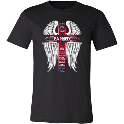 Nurse Shirt, Lord May Be I A RN Angel Wing Shirt