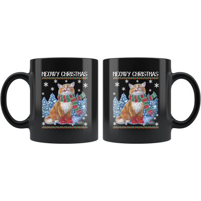 Meowy Christmas Mug, Merry Christmas Mug