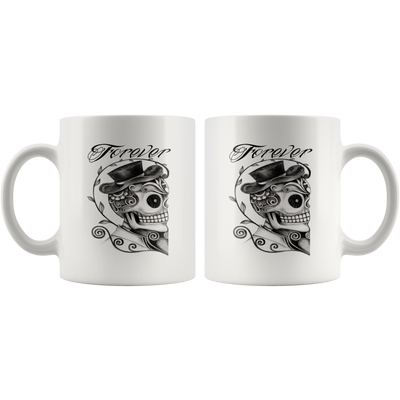 Kissing Couple Sugar Skull Mug, Forever Together Mug