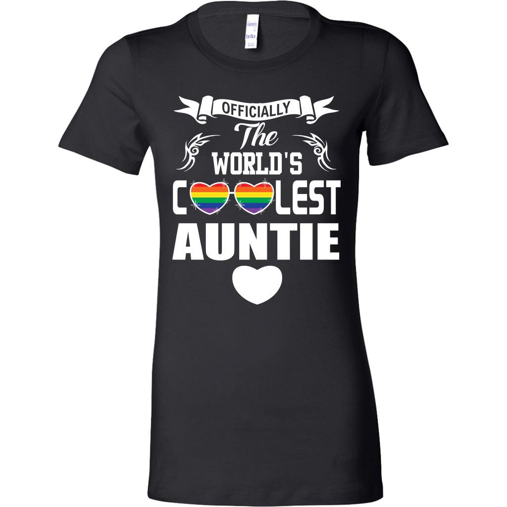 Officially The World's Coolest Auntie Shirts, LGBT Shirts - Dashing Tee