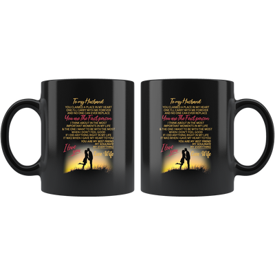 To My Husband You Claimed a Place In My Heart Mug, Husband Mug