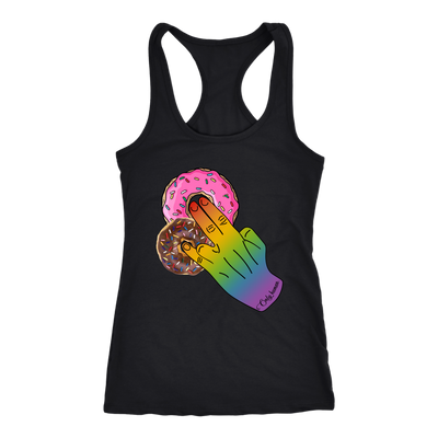 Dunkin-Donuts-Only-Human-Hand-Shirt-LGBT-SHIRTS-gay-pride-shirts-gay-pride-rainbow-lesbian-equality-clothing-women-men-racerback-tank-tops