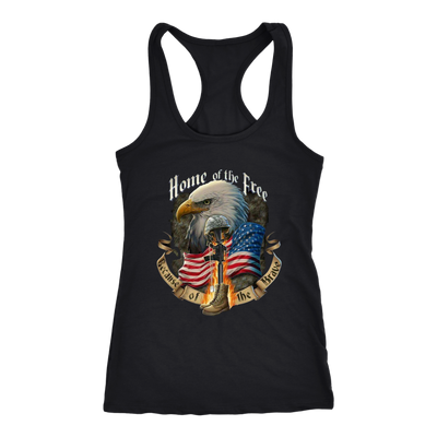 Home-of-the-Free-Because-of-the-Brave-Shirt-patriotic-eagle-american-eagle-bald-eagle-american-flag-4th-of-july-red-white-and-blue-independence-day-stars-and-stripes-Memories-day-United-States-USA-Fourth-of-July-veteran-t-shirt-veteran-shirt-gift-for-veteran-veteran-military-t-shirt-solider-family-shirt-birthday-shirt-funny-shirts-sarcastic-shirt-best-friend-shirt-clothing-women-men-racerback-tank-tops