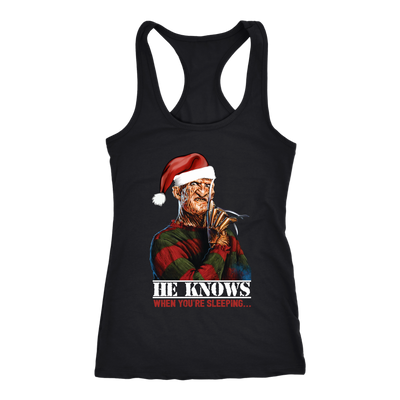 He-Knows-When-You-re-Sleeping-Freddy-Krueger-Christmas-Santa-Claus-Shirt-merry-christmas-christmas-shirt-holiday-shirt-christmas-shirts-christmas-gift-christmas-tshirt-santa-claus-ugly-christmas-ugly-sweater-christmas-sweater-sweater-family-shirt-birthday-shirt-funny-shirts-sarcastic-shirt-best-friend-shirt-clothing-women-men-racerback-tank-tops