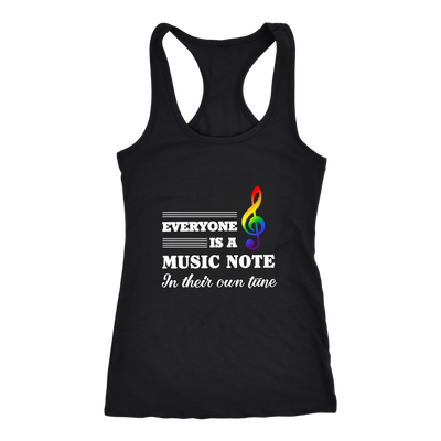 EVERYONE-IS-A-MUSIC-NOTE-INTHEIR-OWN-TUNE-lgbt-shirts-gay-pride-shirts-rainbow-lesbian-equality-clothing-women-men-racerback-tank-tops