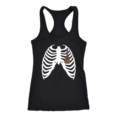 Guitar Skeleton Rib Cage Acoustic Guitar Shirt, Guitar Shirt