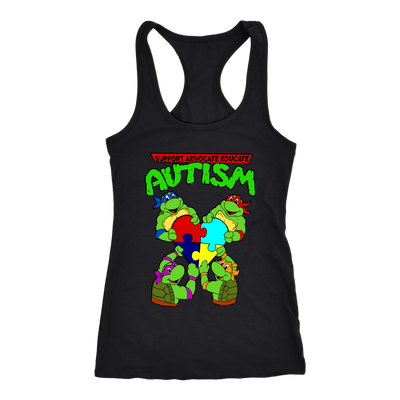 Support Advocate Educate Autism Shirt, Ninja Turtle Shirt, Autism Awareness Shirt