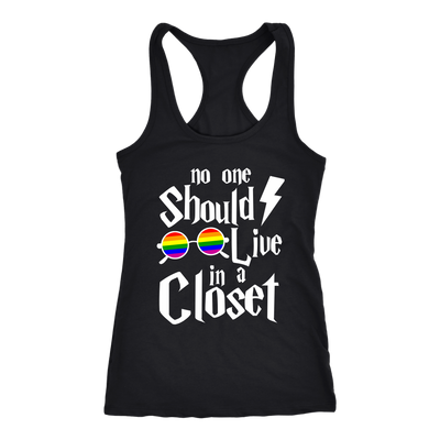 No-One-Should-Live-in-a-Closet-Shirts-Harry-Potter-Shirts-LGBT-SHIRTS-gay-pride-shirts-gay-pride-rainbow-lesbian-equality-clothing-women-men-racerback-tank-tops