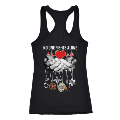 No One Fights Alone Shirt, Nurse Shirt, Back Shirt