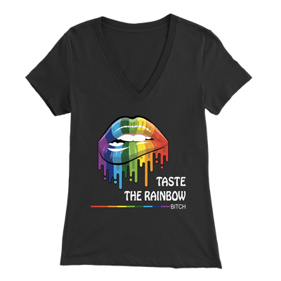 Taste The Rainbow Bitch Shirt 2018, LGBT Gay Lesbian Pride Shirt 2018t vneck