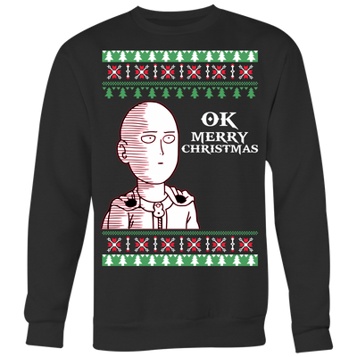 Christmas Sweatshirt, Merry Christmas, Anime, Anime T-shirt, Manga, Santa Claus, Christmas, Holiday Shirt, Christmas Shirts, Sweater.