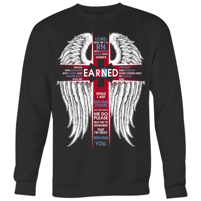 Nurse Shirt, Lord May Be I A RN Angel Wing Shirt