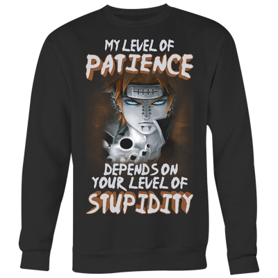 Naruto-Shirt-My-Level-Patience-Depends-On-Your-Level-of-Stupidity-Shirt-merry-christmas-christmas-shirt-anime-shirt-anime-anime-gift-anime-t-shirt-manga-manga-shirt-Japanese-shirt-holiday-shirt-christmas-shirts-christmas-gift-christmas-tshirt-santa-claus-ugly-christmas-ugly-sweater-christmas-sweater-sweater-family-shirt-birthday-shirt-funny-shirts-sarcastic-shirt-best-friend-shirt-clothing-women-men-sweatshirt