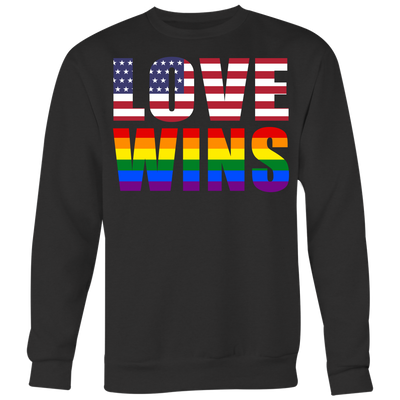 Love Wins America Flag Shirt, Gay Pride Shirt, LGBT Shirt - Dashing Tee