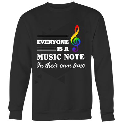 EVERYONE-IS-A-MUSIC-NOTE-INTHEIR-OWN-TUNE-lgbt-shirts-gay-pride-shirts-rainbow-lesbian-equality-clothing-women-men-sweatshirt