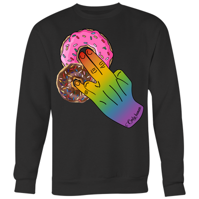 Dunkin-Donuts-Only-Human-Hand-Shirt-LGBT-SHIRTS-gay-pride-shirts-gay-pride-rainbow-lesbian-equality-clothing-women-men-sweatshirt