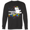 Unicorn-Embrace-What-Makes-You-Different-Shirt-autism-shirts-autism-awareness-autism-shirt-for-mom-autism-shirt-teacher-autism-mom-autism-gifts-autism-awareness-shirt- puzzle-pieces-autistic-autistic-children-autism-spectrum-clothing-women-men-sweatshirt