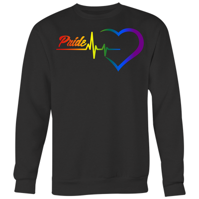 Pride Heartbeat Rainbow Shirt, LGBT Shirt, Nurse Shirt