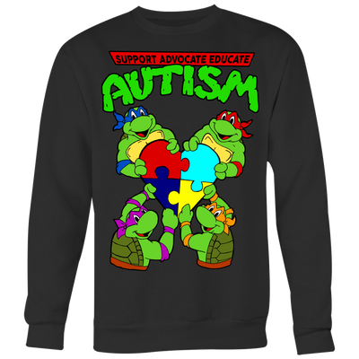 Support Advocate Educate Autism Shirt, Ninja Turtle Shirt, Autism Awareness Shirt