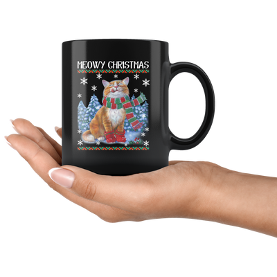 Meowy Christmas Mug, Merry Christmas Mug