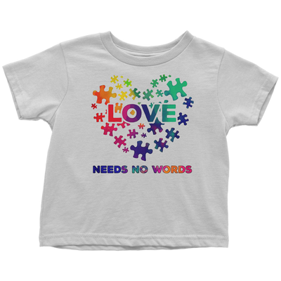 Love-Needs-No-Words-Shirts-autism-shirts-autism-awareness-autism-shirt-for-mom-autism-shirt-teacher-autism-mom-autism-gifts-autism-awareness-shirt- puzzle-pieces-autistic-autistic-children-autism-spectrum-clothing-kid-toddler-t-shirt